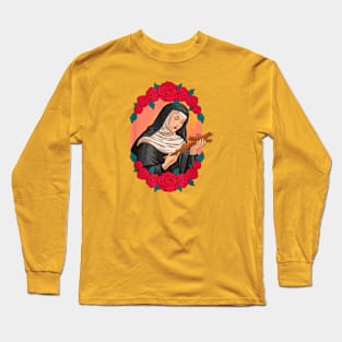 St Rita of Cascia Prayer Catholic Patron Saint Lost Causes Long Sleeve T-Shirt